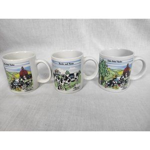 Set of 3 SHERWOOD BRANDS COW Professions Coffee Mugs Tea Cups Collectible